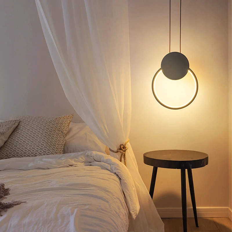 

Nordic Simple LED Small Pendant Light Bedside Kitchen Aisle Staircase Decorative Light Fixture Christmas Decorations for Home