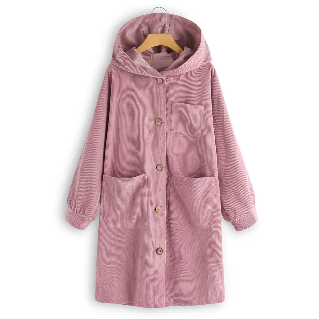 

Female Trench Coat Autumn Winter Women's Raincoat Pure Color Button Long Sleeves With Windbreaker Cardigan casaco feminino