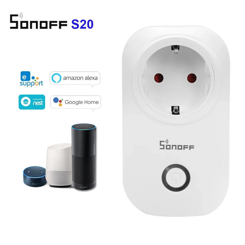 Us 12 99 44 Off Sonoff S20 Wifi Wireless Remote Control Socket Smart Socket App Smart Plug Works With Amazon Alexa For Google Home Nest Home Home