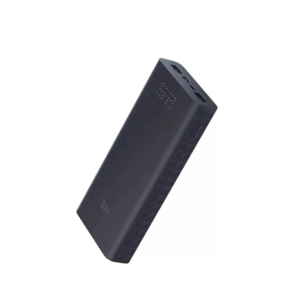 Xiaomi ZMI power Bank 20000 мАч, внешняя батарея, портативная зарядка, цифровой дисплей QC3.0, двойной USB QB821, 20000 мАч, power bank