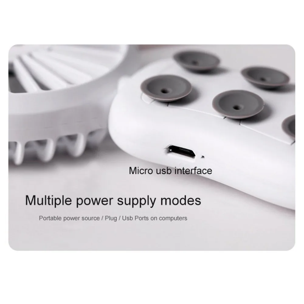 Foldable Design Sucker Cup Handheld Mini Fan Home Office Electric Personal Air Conditioning Fan Cooler Fan Gift