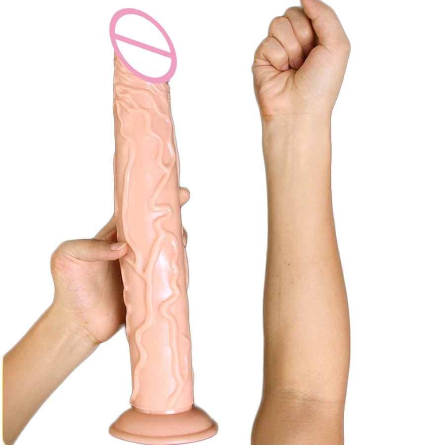 35x5cm Long Huge Dildos No Vibrator Dildo Realistic Penis Adult Toy  Strapon Dildo Strap On Sex Toys For Woman Suction Cup Dildo