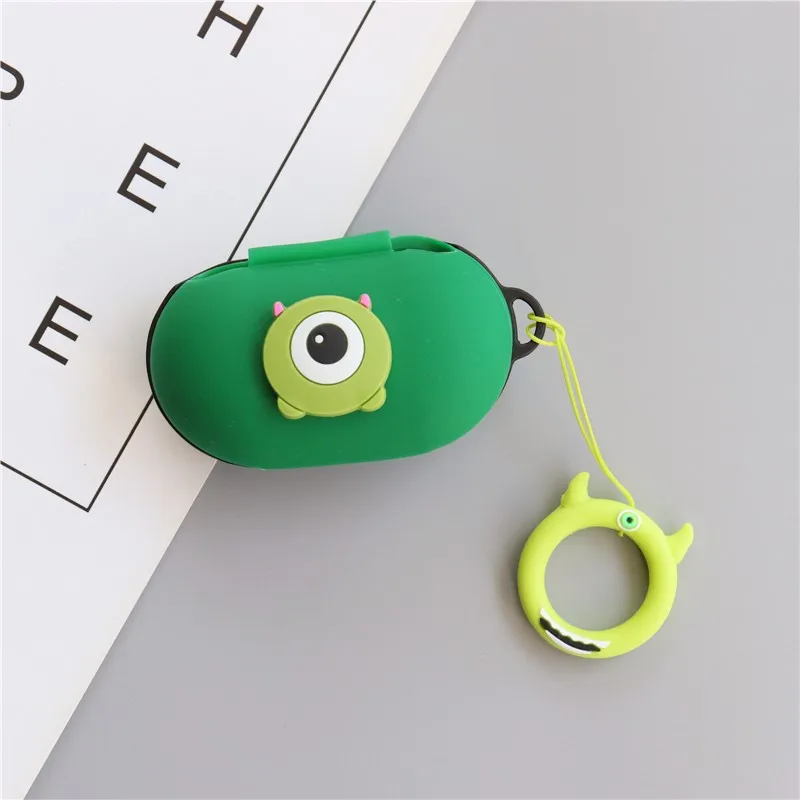 3 Милый силиконовый чехол для samsung Galaxy Buds чехол для зарядки беспроводные наушники защитный чехол с пальцем starp - Цвет: 3