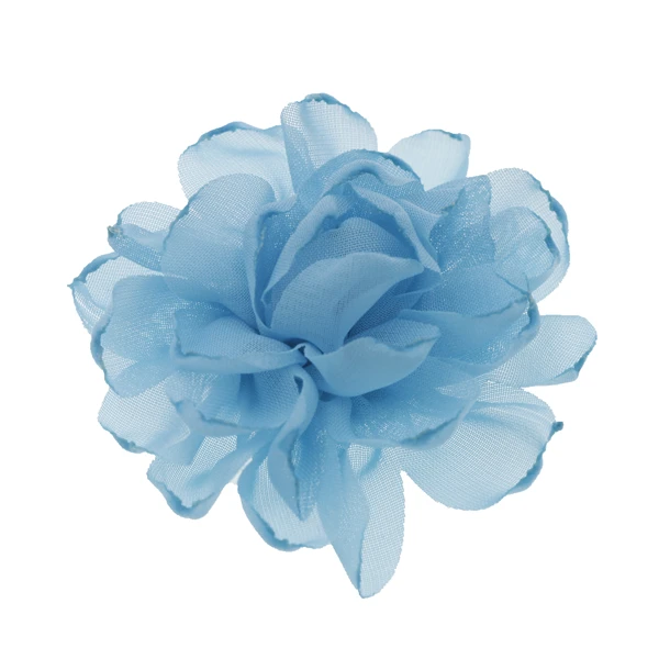6sky blue 7 см бутик DIY Цветы Ткань-шифон, цветы без зажимов рождественские аксессуары свадебные Девушки аксессуары для волос 10 шт./лот - Цвет: 6sky blue