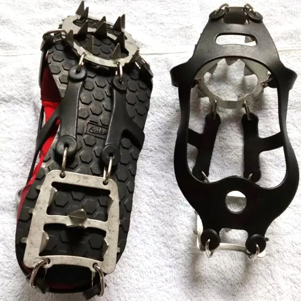 Скалолазание 18 зубов ледяной Захват Бутсы обуви шипы спортивные Crampon стальная
