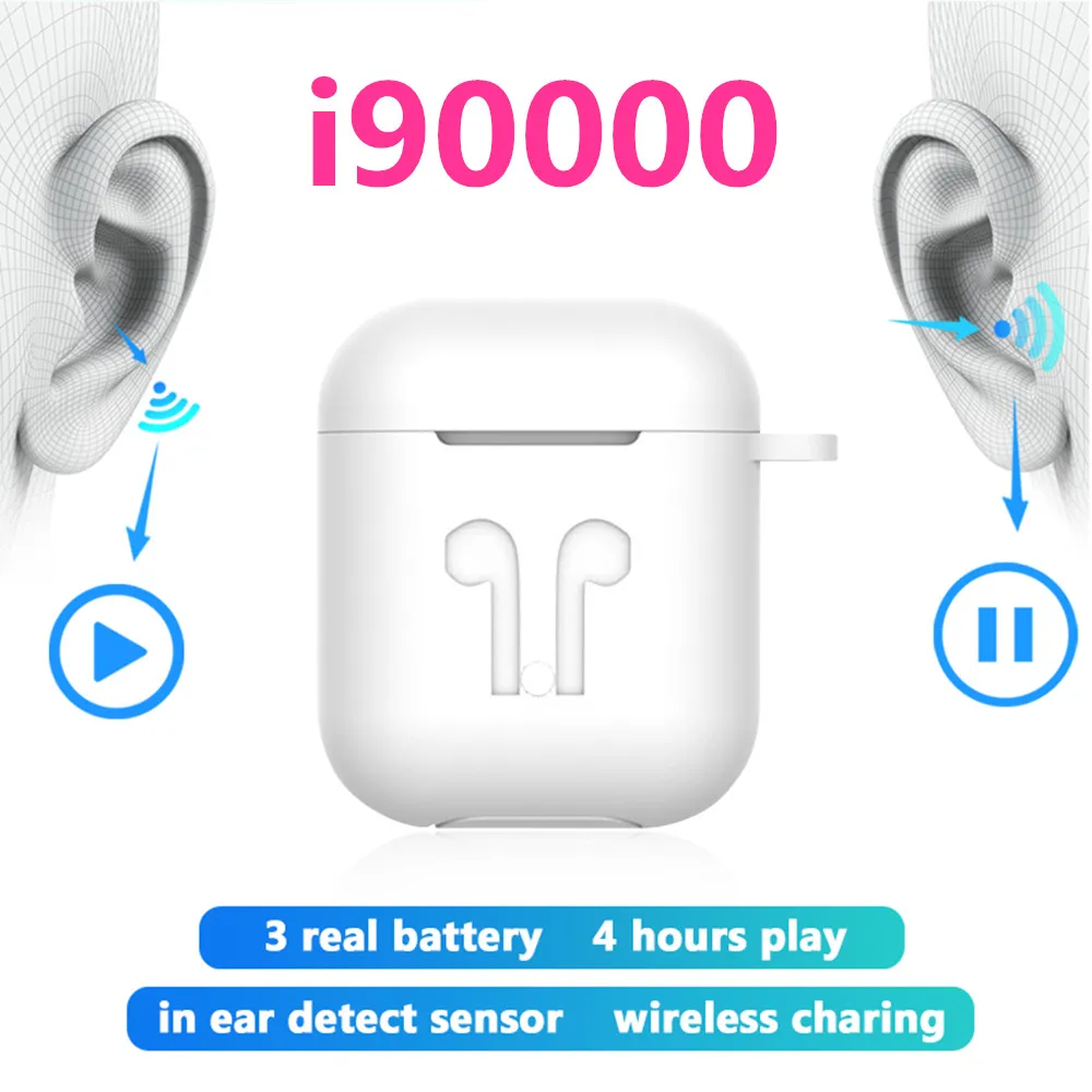 I90000 tws 1:1 беспроводные bluetooth-гарнитуры 3 настоящие батареи супер бас наушники pk i60 i200 i1000 i2000 i20000 i9000 i10000 tws