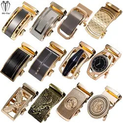 Os homens do metal relacement belt fivelas botão 60 tipos deslizante fivela sem cinto preto ouro azul para 3.5 cm catraca correias só