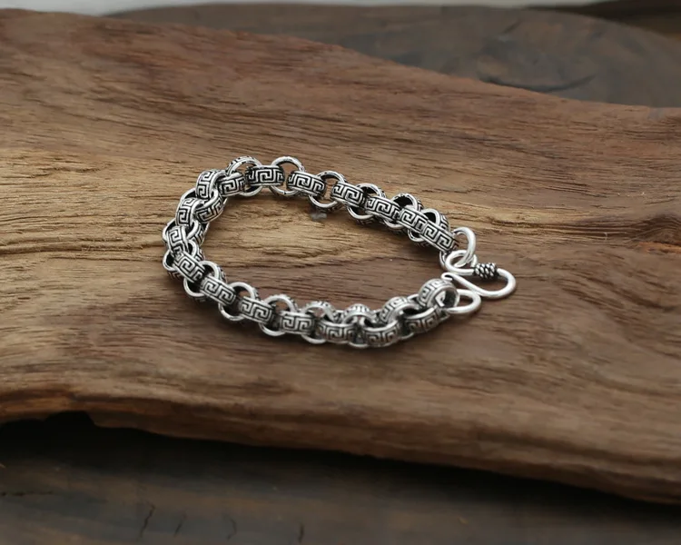 Новое Серебро s925 пробы серебряные ювелирные изделия тайский серебряный браслет с пряжкой для мужчин серебряный браслет
