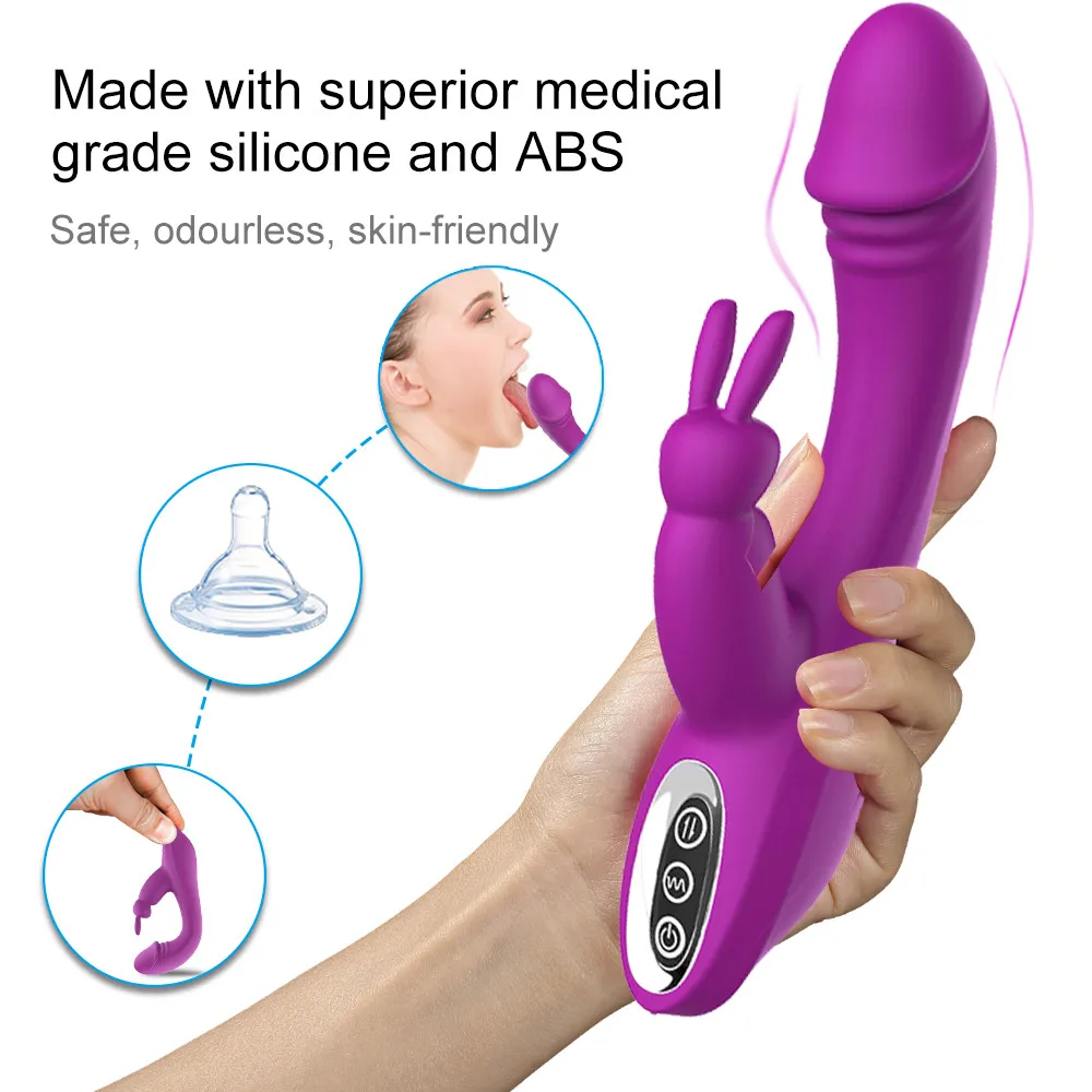 Rabbit Vibrators Sex Toy for Women Bullet Silicone G Spot Massager Clitoris Stimulator Anal Plug Dildo Vibrating Masturbator E55 | Красота и