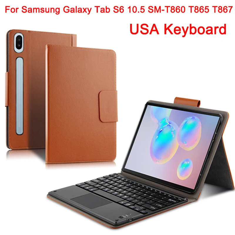 Планшет с английской клавиатурой для samsung Galaxy Tab S6 10,5 SM-T860 T865 T867 Беспроводная Клавиатура США протектор планшета с сенсорными панелями