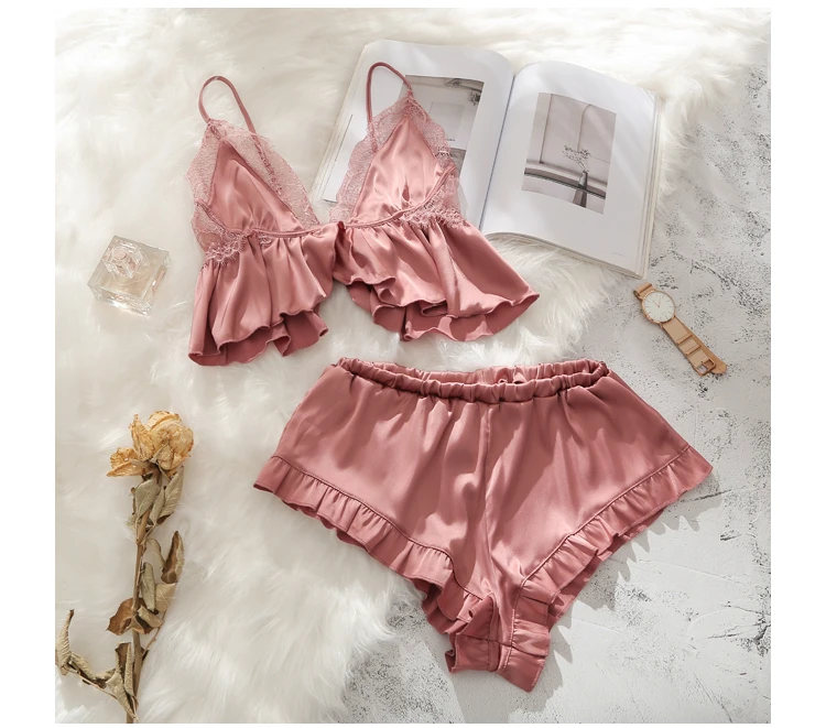 satin camisole and shorts set