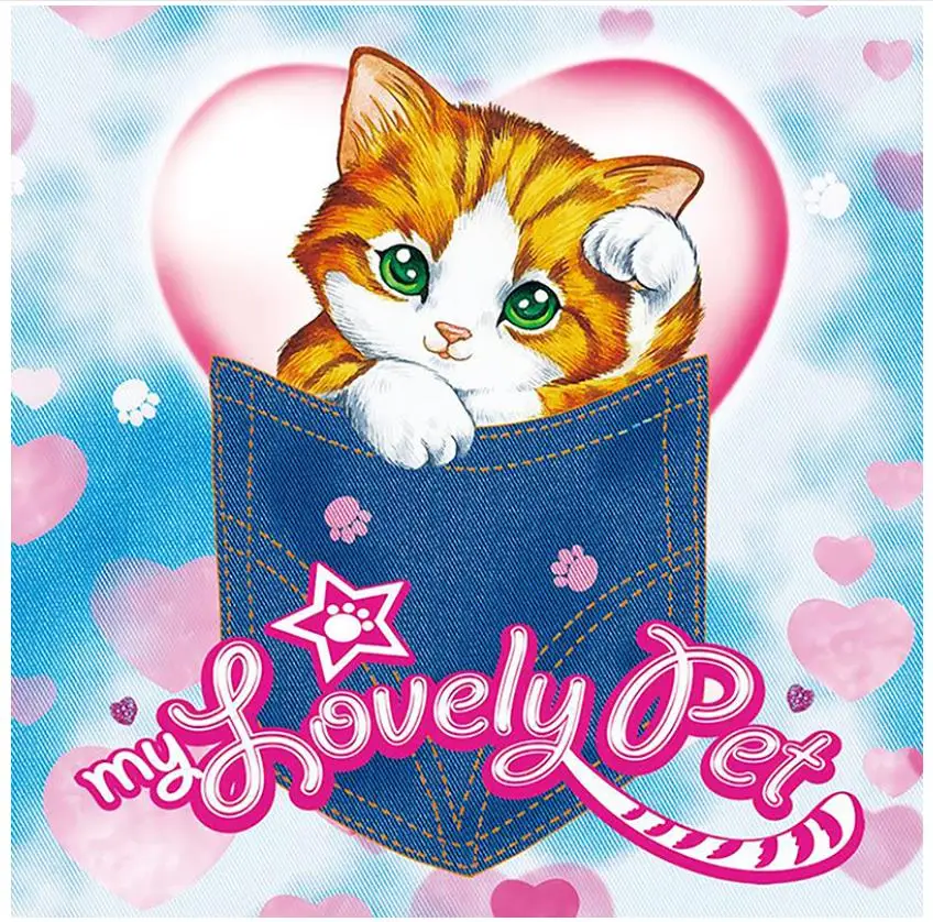 full round diamond painting pet cat embroidery wall decor art dotz puzzle picture scenery diamand mosaic sticker | Дом и сад
