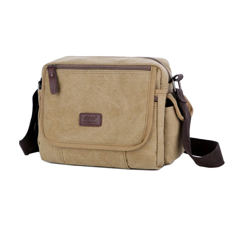 Холст человек Crossbody большой Ёмкость модная мужская Наплечная Сумка на каждый