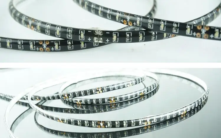 [Seven Neon] 10 шт. IP65 Водонепроницаемый 100 светодиодный s/шт 5 мм Тонкий FPBC SMD 0603 боковой emmiting Автомобильный декоративный светодиодный светильник с гибкой полосой