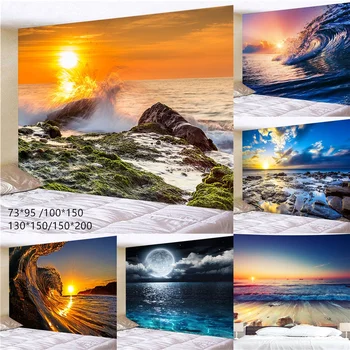 

Ocean Sunrise Sunset Wall Hanging Tapestry for Kids' Adults' Bedroom Living Room Decor (95X73cm/150X100cm/150X130cm/200X150cm)