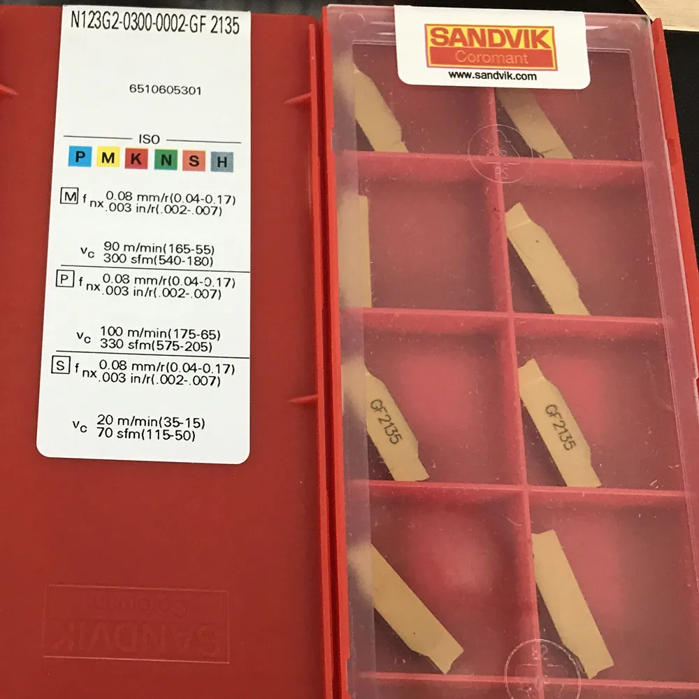 SANDV IK N123G2 0300 0002 GF 2135 SANDVIK карбидные вставки 10 шт.|Токарный инструмент| |