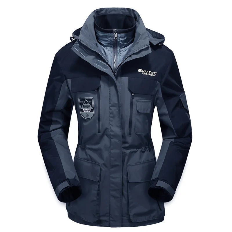 remarkable New Outdoor Winter Snow Wear Oversized jacket Personality thicken Cotton lining Two in one Waterpro