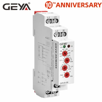 

Free Shipping GEYA GRV8-06 3 Phase Failure Phase Sequence Voltage Monitoring Relay Voltage Sensing Protection Relay 460V