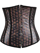  Faux Leather Gothic Corset Tops for Woman Sexy Skull Underbust Corset Bustier Basque Showgirl Costumes S-6XL Corselet Lingerie 