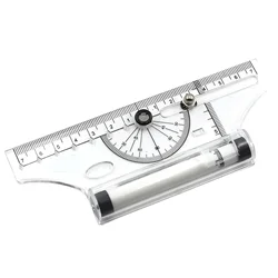 Règles géométriques multifonctionnelles, fabricant d'angle et de cercle, modèle de dessin géométrique, règle de mesure 