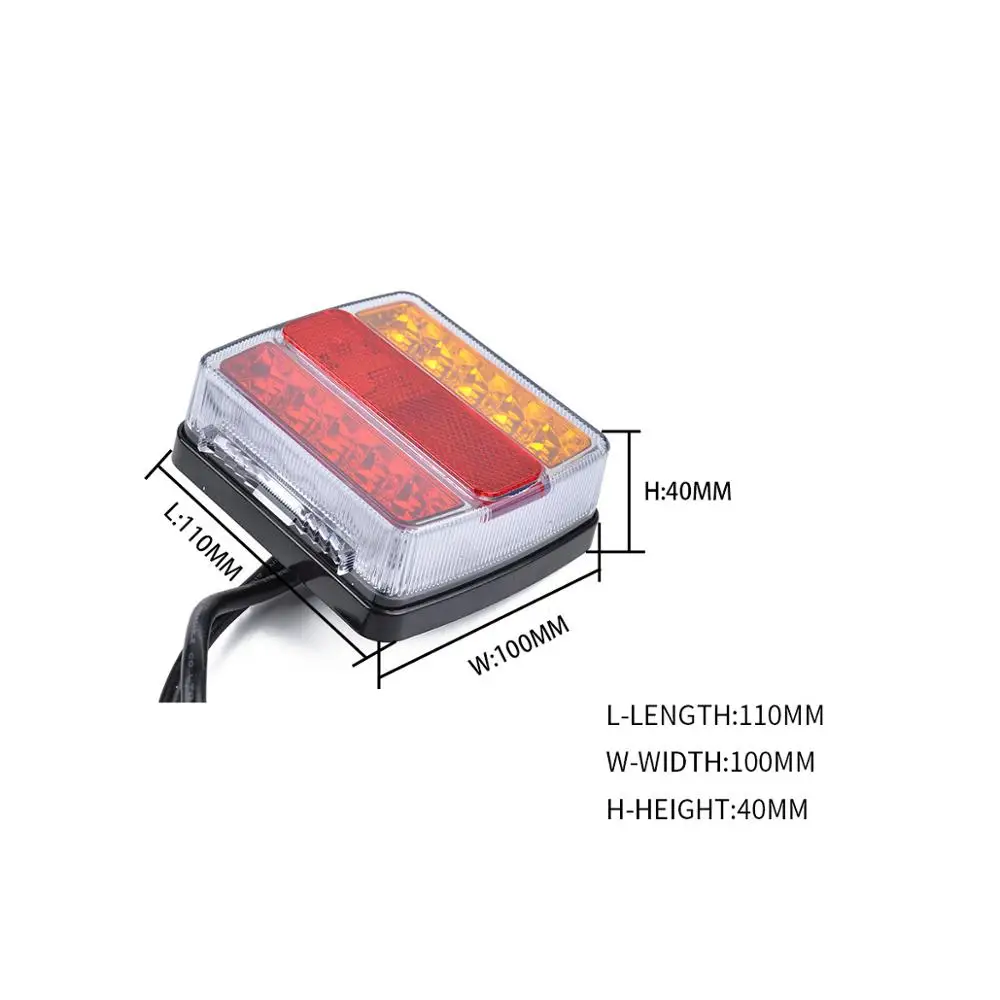 12v Водонепроницаемый и погружной прицепные светодиодные лампы Предупреждение свет, вывернув наизнанку signalFor прицеп/грузовик/RV