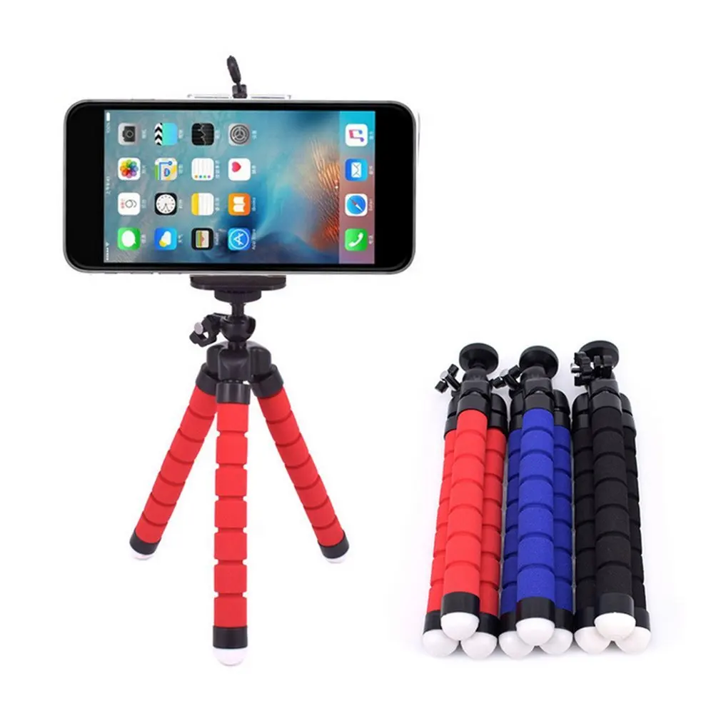 Mini Portable Flexible Sponge Holder Octopus Tripod Bracket Stand Mount Monopod Camera Phone Photography Holder