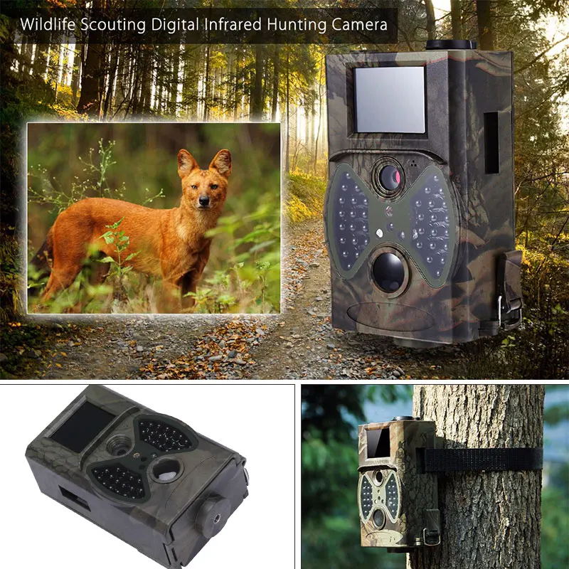  IR Hunting Camera Portable Multifunctional 1080p HD 5MP Infrared Camping Animal Take Photo Trail Ca