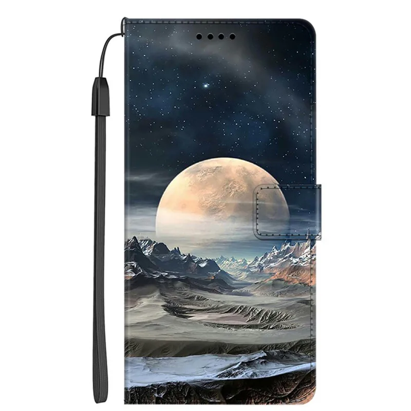 Leather Magnetic Book Cover Flip Wallet Case