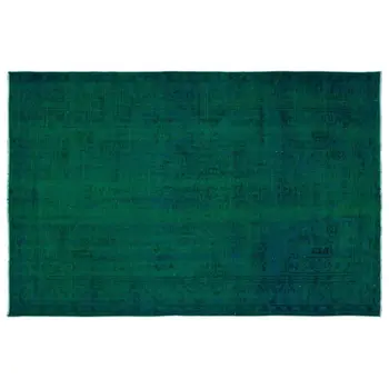 

Handmade Green Vintage Overdyed Turkish Area Rug 186x274 Cm-6'1''X8'12''