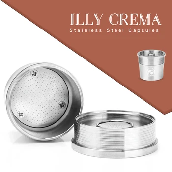 

ICalifas For illy coffee Filter Machine Maker/STAINLESS STEEL Metal Refillable Reusable Capsule for illy Espresso Cafe