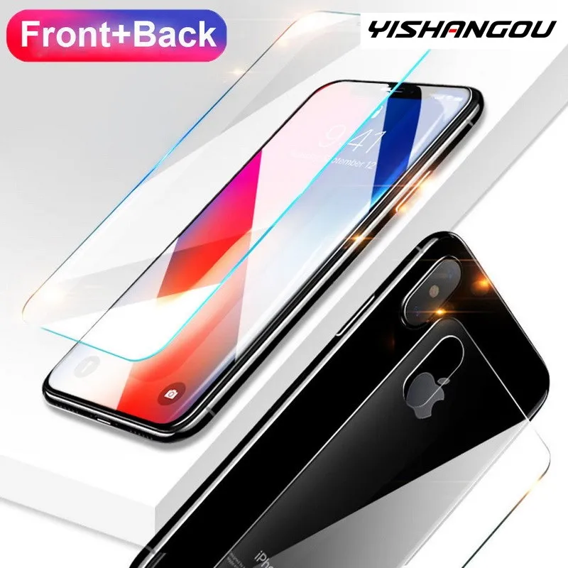 

Front+Back Tempered Glass For iPhone 11 Pro Max XR XS MAX X Screen Protector Glass For iPhone 10 8 7 6 6s Plus Protective Film