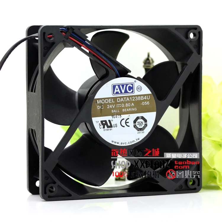 

Genuine DATA1238B4U 24V 0.80A 12CM dual ball cooling fan 120383 wire