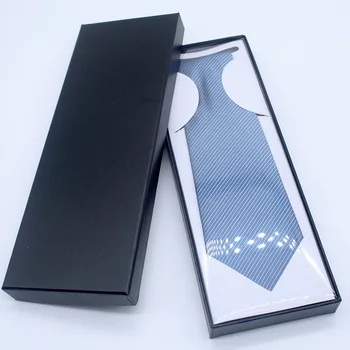 

Black Cardboard Necktie Package Boxes Gift Boxes Men's Tie Display Storage Cases With Clear Window