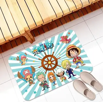 

Cartoon One Piece Luffy Chopper Print Plush Carpet Foot Pad Door Mat Carpet Plush Toy 3040