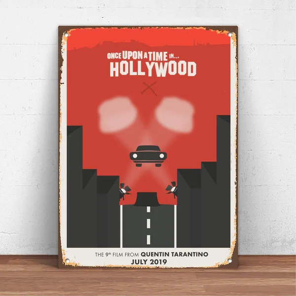 Винтажный Ретро фильм Once Upon a Time in Hollywood металлический жестяной знак Настенный