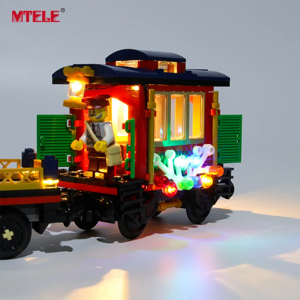 MTELE брендовый светодиодный светильник для Creator 10254 зимний праздничный поезд светильник ing комплект совместим с 36001(не включает модель