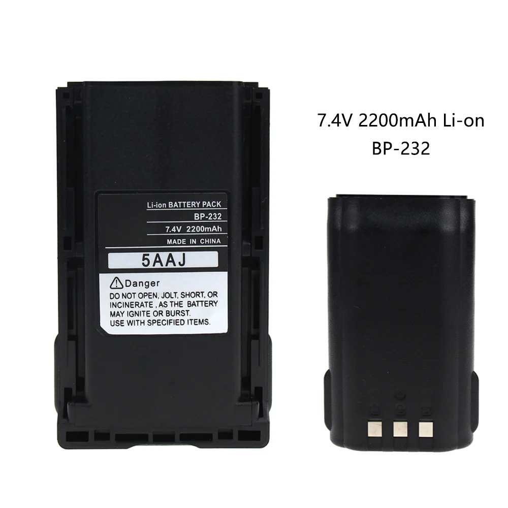 

Replacement for Icom BP-232 Battery - for IC-A14 IC-F33 IC-F3011 IC-4011 Two-Way Radio (2200mAh 7.4V Li-ON)