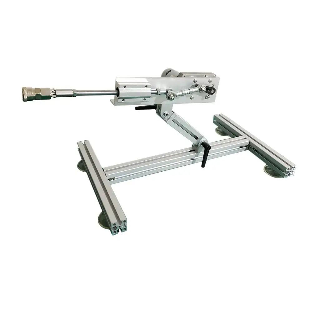 US $117.30 DIY Reciprocating Linear Motor Stroke 150mm Adjustable Angle Aluminium Alloy Stand Pneumatic fittings for Linearly Motor