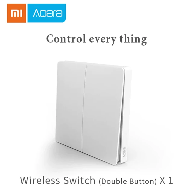 Double Button Aqara Умный домашний шлюз пожарная сигнализация/детектор газовой сигнализации домашняя сигнализация дверной оконный датчик умный датчик человеческого тела работает с приложением mijia - Цвет: Double Button