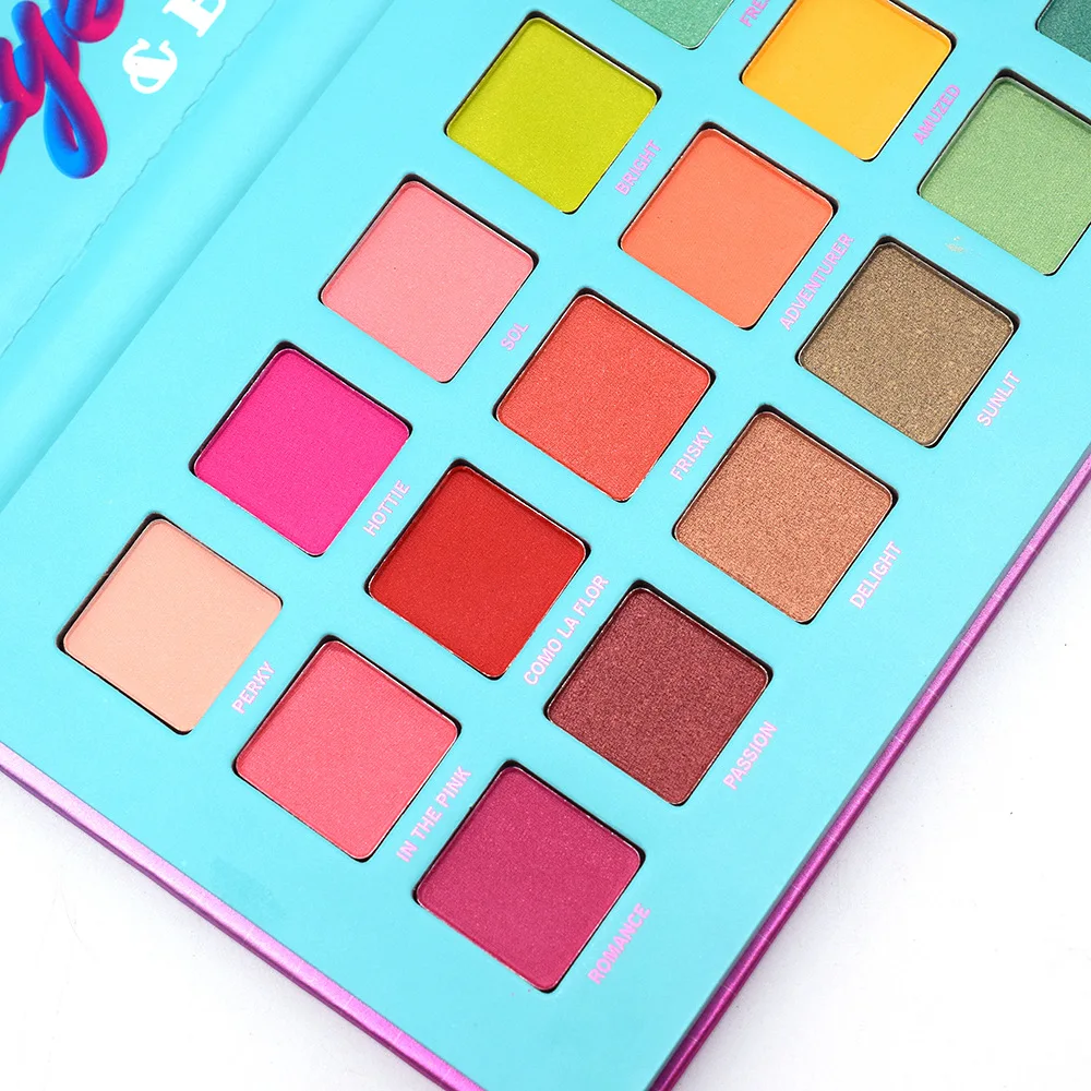 Febble Brand 21 colors eye shadow palette Colorful matte and shimmer powder 9 colors can use as blusher waterproof eye makeup Febble Brand 21 colors eye shadow palette Colorful matte and shimmer powder 9 colors can use as blusher waterproof eye makeup