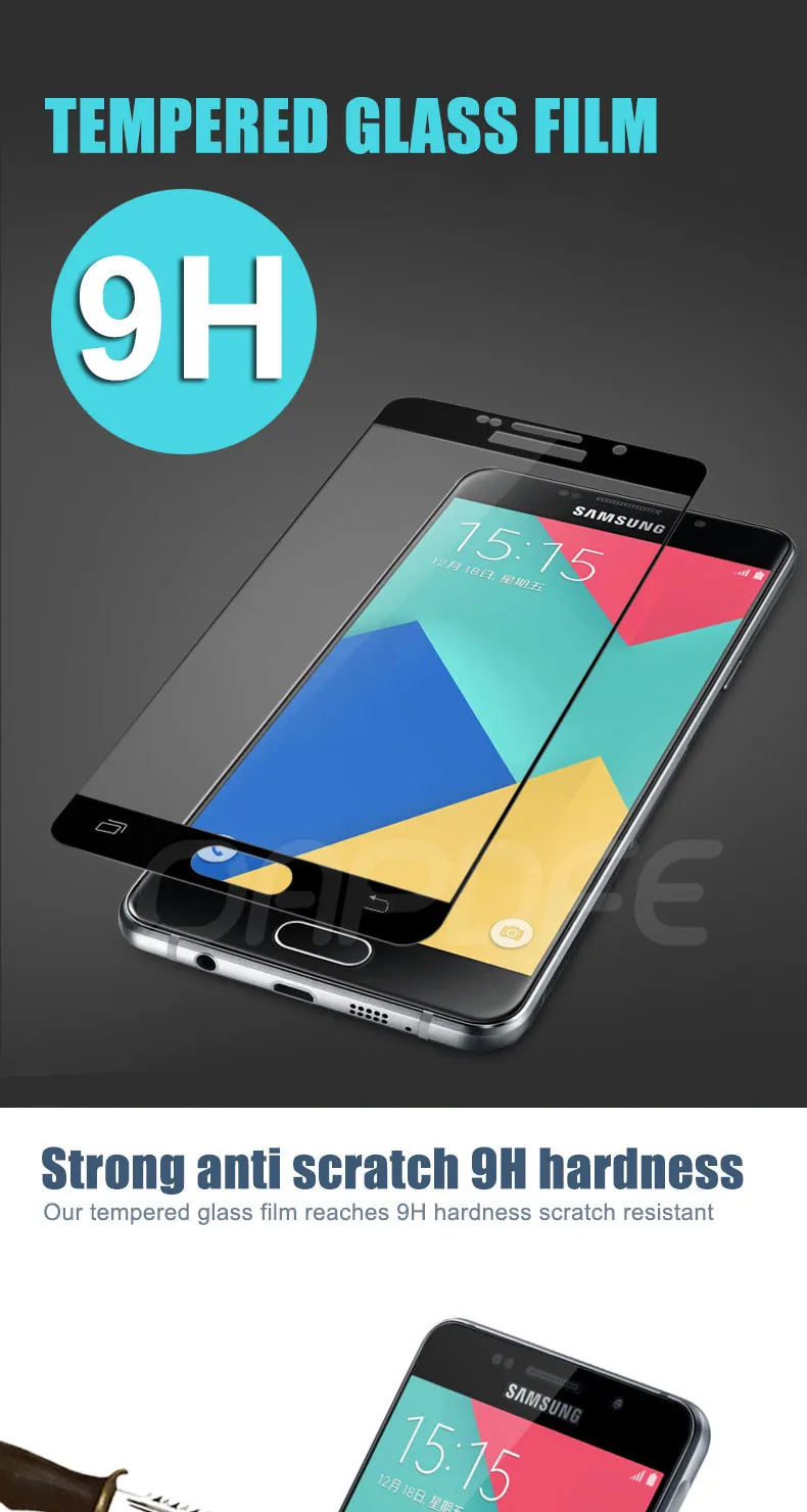 9D защитное стекло на для Samsung Galaxy J3 J5 J7 A3 A5 A7 S7 полное покрытие закаленное защитное стекло для экрана