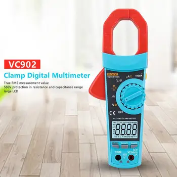 

VC902 VC903 Digital Clamp Meter 6000 Counts Voltmeter Auto / Manual ranging Multimeter AC DC Voltage Meter Temperature Tester