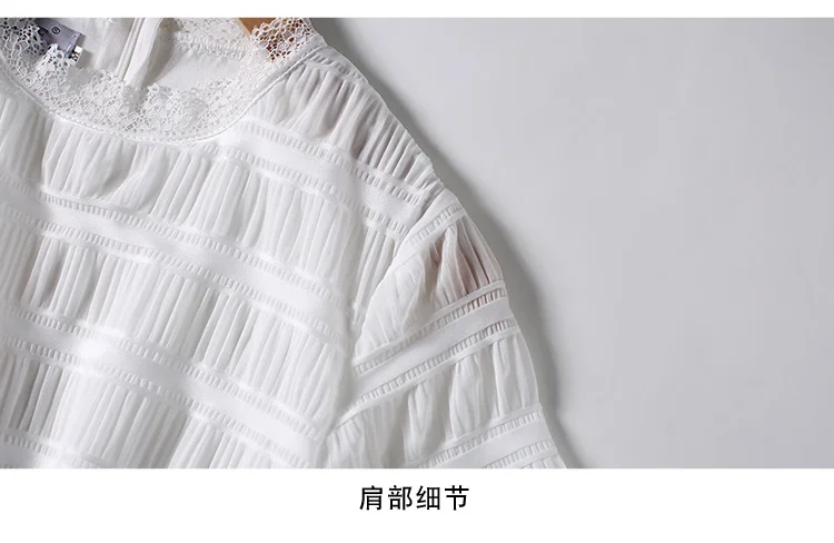 Летнее белое кружевное праздничное платье с высокой талией Vestidos Verano лакированная ширма, пляжные женские платья Kleider Damen K6709