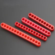 Organisateur de rangement d'outils en plastique 10/ 11/ 12/ 15 trous, embouts de tournevis, support de prises magnétiques pour douilles d'entraînement de 1/4 pouces 5 pièces/ensemble