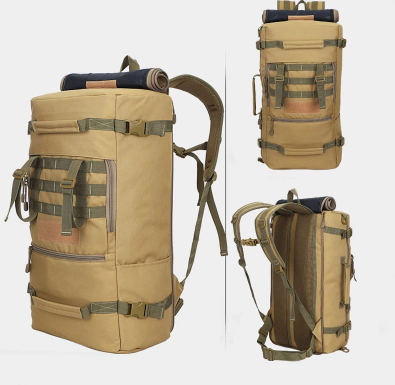Многофункциональные большие туристические рюкзаки 50L походная сумка через плечо Ткань Оксфорд наружная камуфляжная Военная рюкзаки 7 цветов