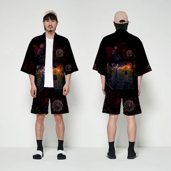 

Stranger Things Kimono 3D t shirt Sports Unisex suit hort-sleeved t shirt Trend Casual Short-sleeved Kop casual Kimono