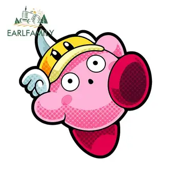 

EARLFAMILY 13cm x 8.1cm for Kirby TV Tropes Personality Car Stickers Vinyl Waterproof Car Accessories Personality Decals