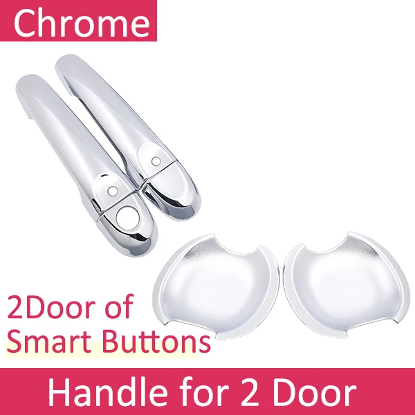 HandleBowl 2 Buttons Дверные ручки автомобильные аксессуары для Nissan JUKE 2010~ Infiniti ESQ хромированная внешняя ручка Накладка набор - Название цвета: HandleBowl 2 Buttons