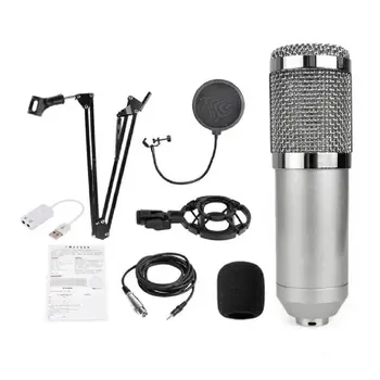 

Condenser Microphone BM-800 Mic Kit with Adjustable Arm Shock Mount Filter