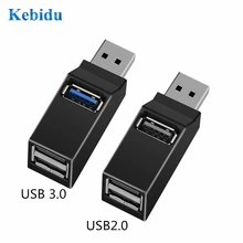 KEBIDU 3 Порты и разъёмы USB док-станция USB 2,0 USB 3,0 высокая Скорость концентратор разделитель поля для портативных ПК U дисковая карта считывания кода для iPhone 7 8 X телефон концентратор